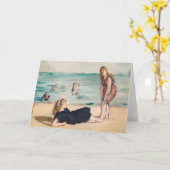Op het strand | Édouard Manet Kaart (Gele Bloem)