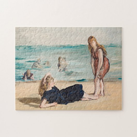 Op het strand | Édouard Manet Legpuzzel (Horizontaal)