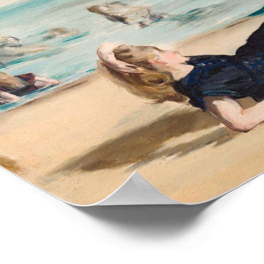 Op het strand | Édouard Manet Poster (Hoek)