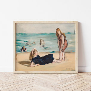Op het strand   Édouard Manet Poster
