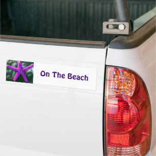 Op het strand een Paarse zeester Bumpersticker