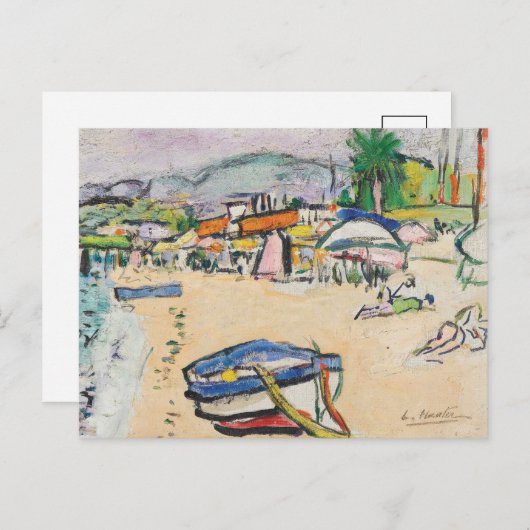 Op het strand | George Leslie Hunter Briefkaart (Voorkant / Achterkant)