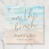Op het strand Huwelijk Bedankjes Labels (Voorkant)