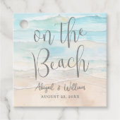 Op het strand Huwelijk Bedankjes Labels (Voorkant)