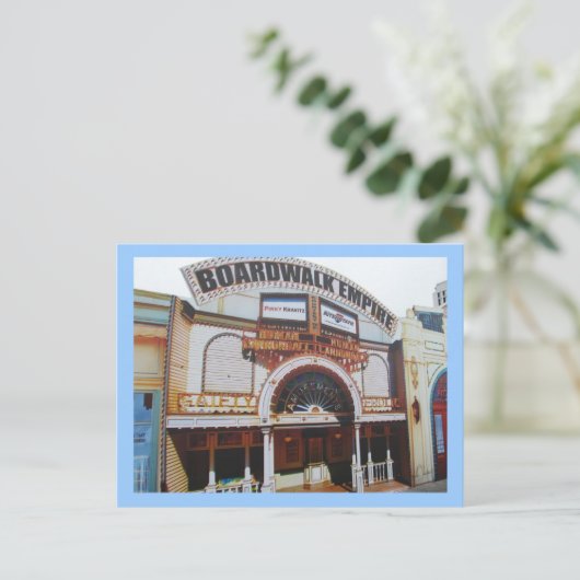 Op het strand in Atlantic City Briefkaart (Staand voorkant)