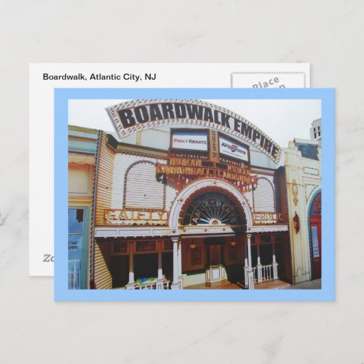 Op het strand in Atlantic City Briefkaart (Voorkant / Achterkant)