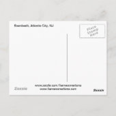 Op het strand in Atlantic City Briefkaart (Achterkant)