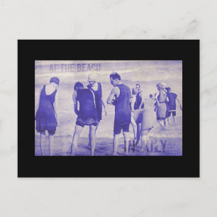 Op het strand in juli briefkaart