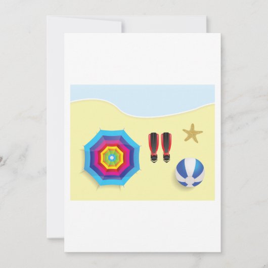 Op het strand kaart (Voorkant)