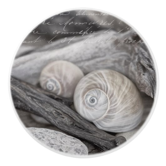 Op het strand keramische knop (Voorkant)