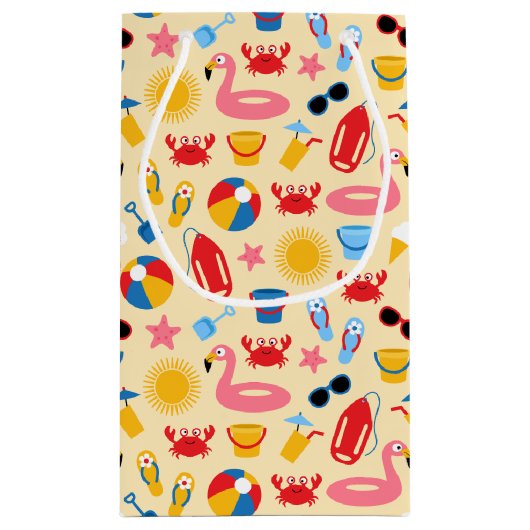 Op het strand klein cadeauzakje (Achterkant)