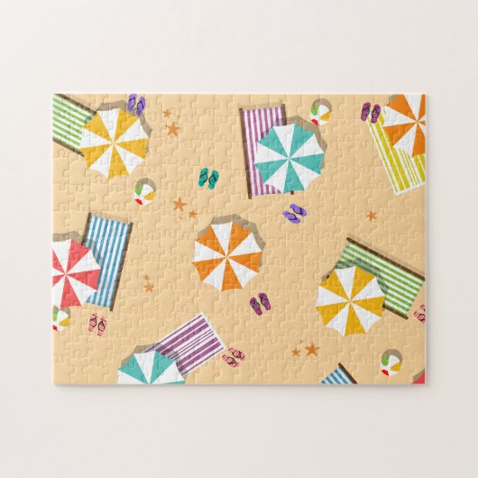 Op het strand legpuzzel (Horizontaal)