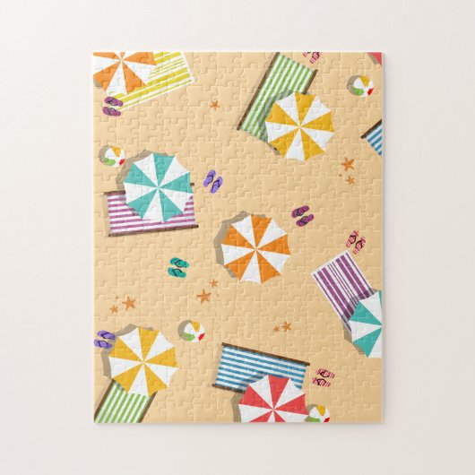 Op het strand legpuzzel (Verticaal)