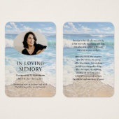 Op het strand Memorial Gebed Fotokaarten Visitekaartje (Voorkant /achterkant)