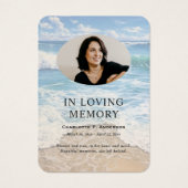Op het strand Memorial Gebed Fotokaarten Visitekaartje (Voorkant)