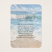 Op het strand Memorial Gebed Fotokaarten Visitekaartje (Achterkant)