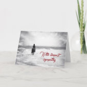 Op het strand     met diepste sympathie kaart (Voorkant)