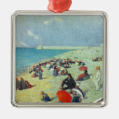 Op het strand metalen ornament (Voorkant)