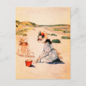 Op het strand. Moederdag Fine Art Briefkaarten (Voorkant)