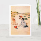 Op het strand. Moederdag Fine Art Kaart (Voorkant)