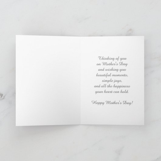 Op het strand. Moederdag Fine Art Kaart (Binnen)