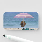 Op het strand naamplaatje (In situ)