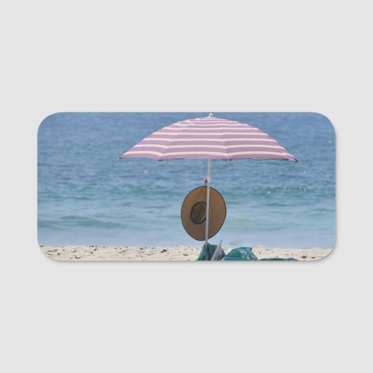 Op het strand naamplaatje (Voorkant)