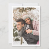 Op het strand nautische foto bruiloft kaart (Achterkant)