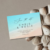 Op het strand, nautische meer bruiloft Save the da Save The Date