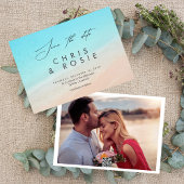 Op het strand, nautische meer bruiloft Save the da Save The Date