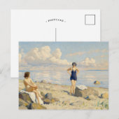 Op het strand | Paul Fischer Briefkaart (Voorkant / Achterkant)