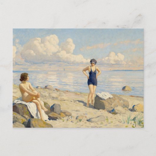 Op het strand | Paul Fischer Briefkaart (Voorkant)