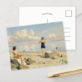 Op het strand | Paul Fischer Briefkaart