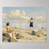 Op het strand | Paul Fischer Poster (Voorkant)