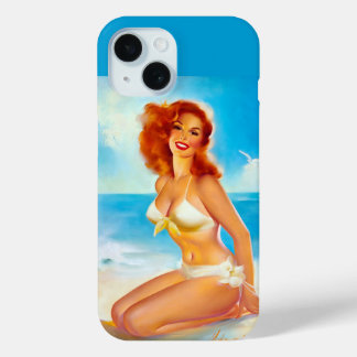 Op het strand pin up iPhone 15 case