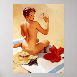 Op het strand poster