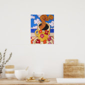 "Op het strand" Poster (Keuken)