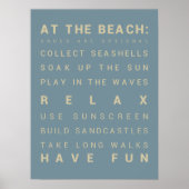 Op het strand - regels van het winkelcentrum poster (Voorkant)