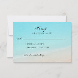 Op het strand rsvp kaartje