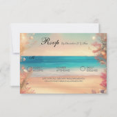 Op het strand rsvp kaartje (Voorkant)