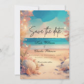 Op het strand Save the date (Voorkant)