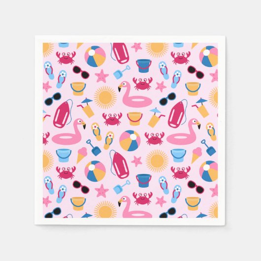 Op het strand servet (Voorkant)