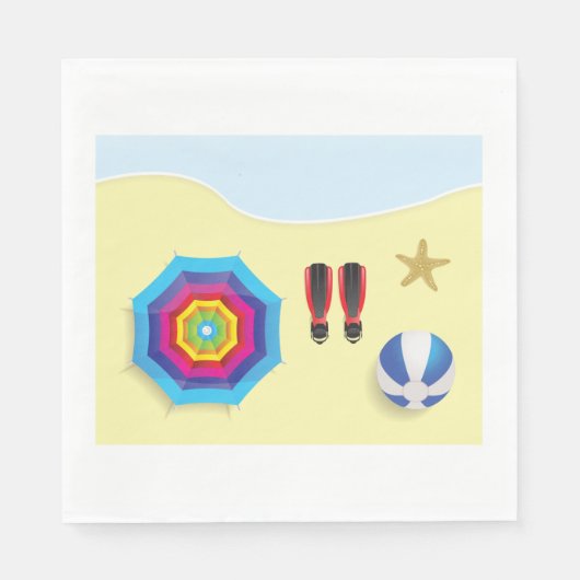 Op het strand servet (Voorkant)