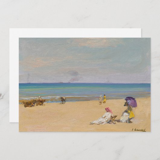 Op het strand | Sir John Lavery (Voorkant / Achterkant)