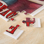 Op het strand,  stijl legpuzzel (Zijkant)