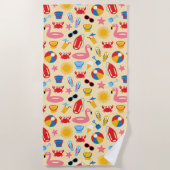 Op het strand strandlaken (Voorkant)