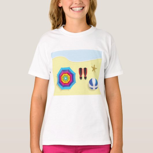 Op het strand t-shirt (Voorkant)