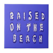 op het strand tegeltje (Voorkant)