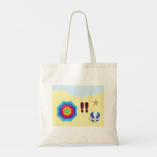Op het strand tote bag (Achterkant)
