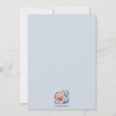 Op het strand Tropische Oceaan Waterverf bruiloft Kaart (Achterkant)